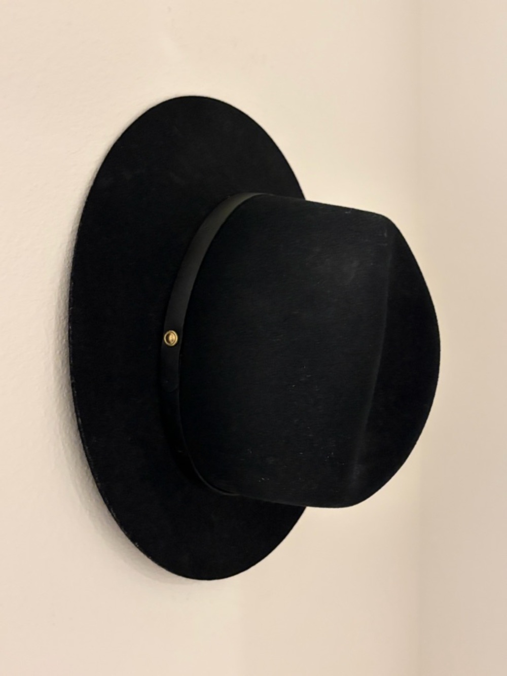 Rag & Bone floopy brim Classic Black Wide-Brim Fedora Hat